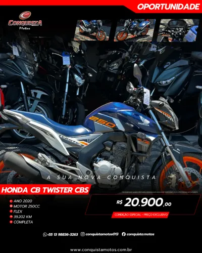 CB Twister 250 CBS 2020 | Apenas 39.200Km (COM GARANTIA)