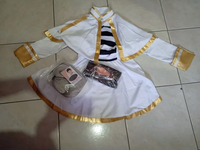 Cosplay da frieren fantasia+ peruca + acessórios 