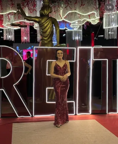 Vestido de Festa - Vinho - USADO SOMENTE 1 VEZ