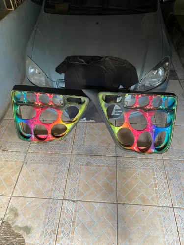 Forros gol 4 portas traseiro 6 meia 9 4 tuítes grafitado mdf em bom estado