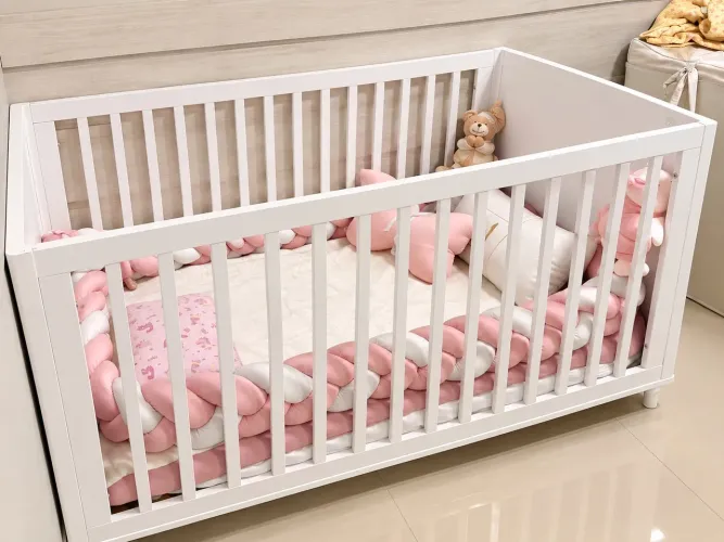 Berço Americano Rattan 2 em 1 