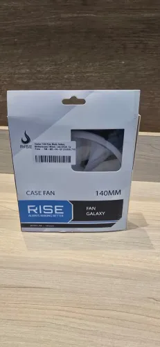 Kit 6 Fans Rise Mode Galaxy 140mm ARGB 5V Pretas Dual LED