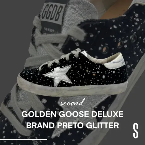 Golden Goose preto com glitter