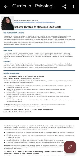 Faço currículo e LinkedIn profissional.