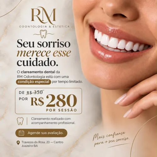 Clareamento dental com condição especial para os primeiros 20 pacientes