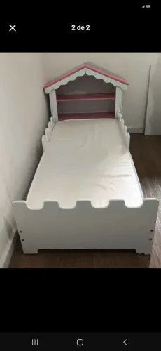 Mini cama infantil com colchão