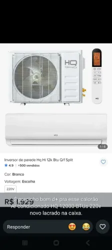 Ar condicionado HQ 1200 Btus