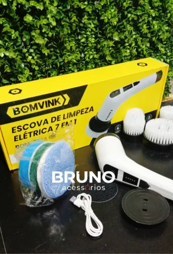 Esfregão Elétrico Giratório 7 em 1 Recarregável USB