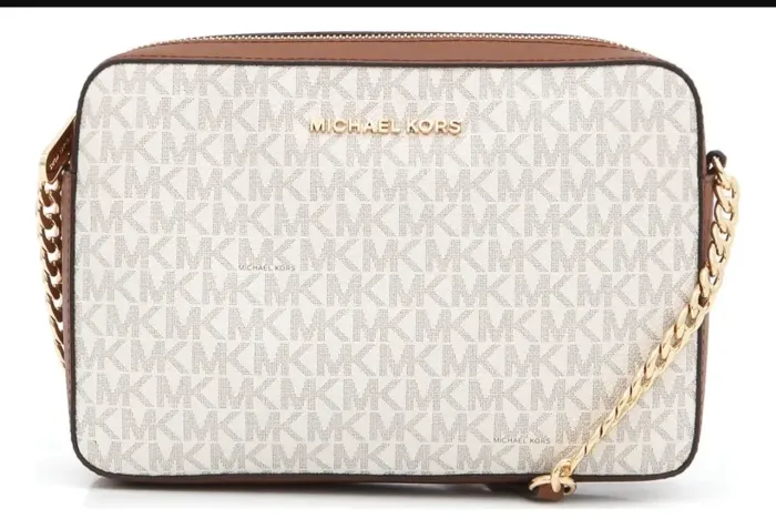 Bolsa Michael Kors Jet Set Logo Transversal Bag Baunilha