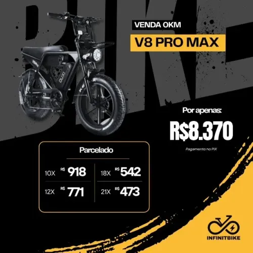 V8 PRO MAX - BICILETA ELÉTRICA