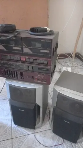 Rádio Gravador de Fitas\ Micro System Philco-Hitachi PMS-550D