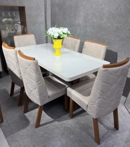 Mesa de jantar Orion com 6 cadeiras 