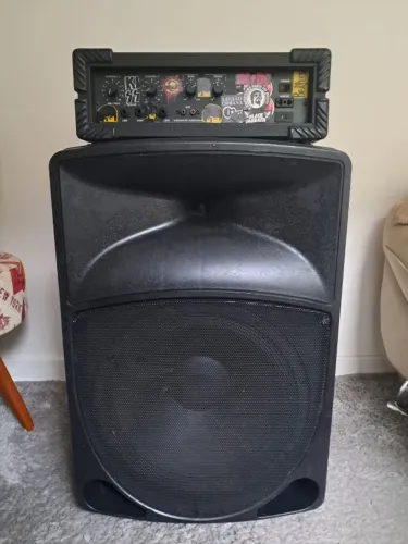 CAIXA DE SOM + AMPLIFICADOR