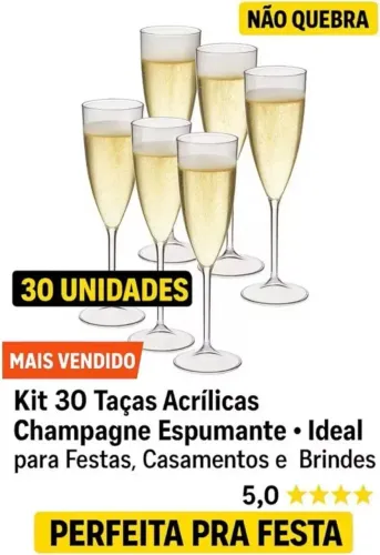Taças para eventos em acrílico 