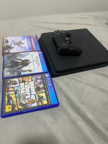 Ps4 slim 1tb + 1 controle + 3 jogos (somente retirada)