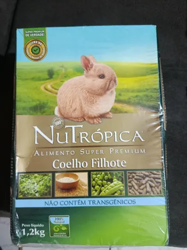 Ração 1,2 kg ,para Coelhos filhote,Nutrópica alimento super premium.