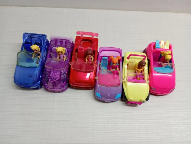 Carrinhos Polly Pocket - 6 unidades
