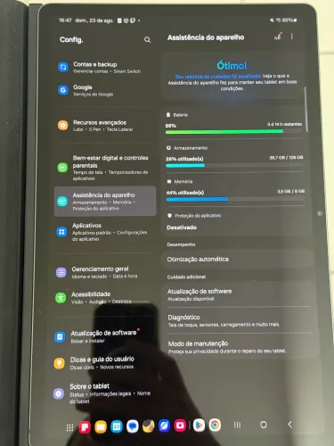 Samsung tablet S9FE Plus com caneta