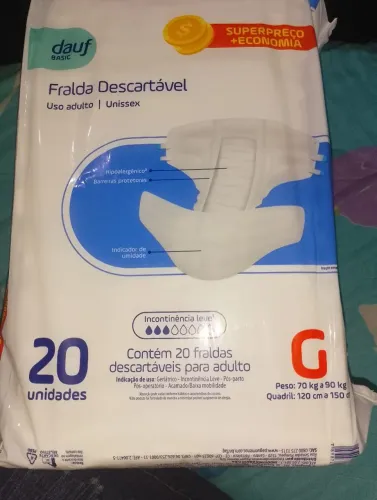 Fralda descartável adulto