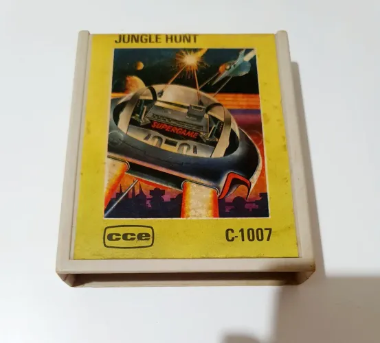JUNGLE HUNT ATARI 2600 CARTUCHO 100% ORIGINAL CCE GOLD LABEL JOGO EXCELENTE ESTADO RARO