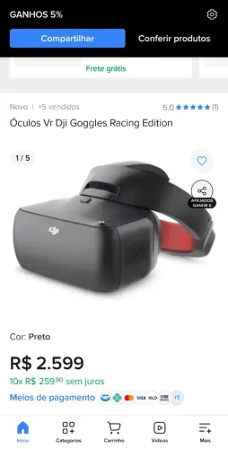 Óculos VR ji Goggles Racing Edition(original)
