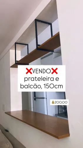 Prateleira e balcão