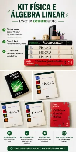 Livros Engenharia / Física - Halliday; Álgebra Linear e Cálculo com Geometria Analítica