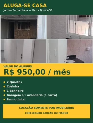 Alugo 2 Comodos QUARTO COM BANHEIRO E COZINHA SEM GARAGEM EM IGARAÇU DO TIETE Jardim São J