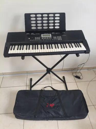 Teclado Musical Revas KB-330 Completo + Suporte, Capa e Fonte