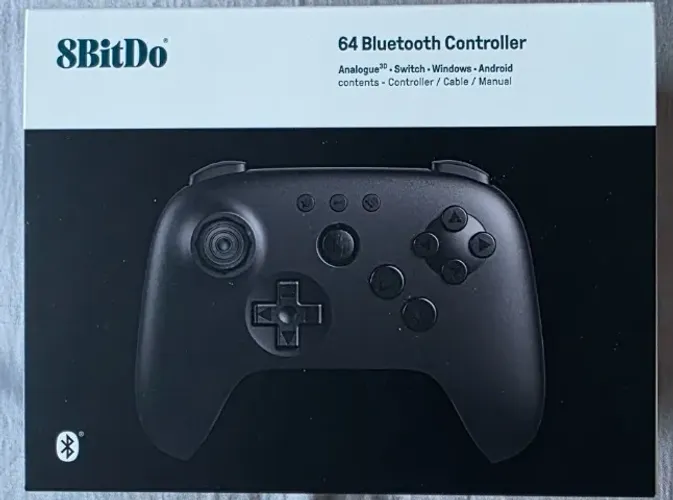 Controle 8BitDo 64 Bluetooth Analogue 3d Switch - Windows - Android - Original - Lacrado
