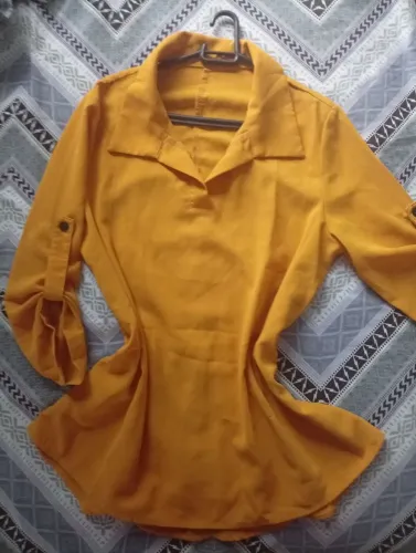 Camisa Feminina Mostarda M