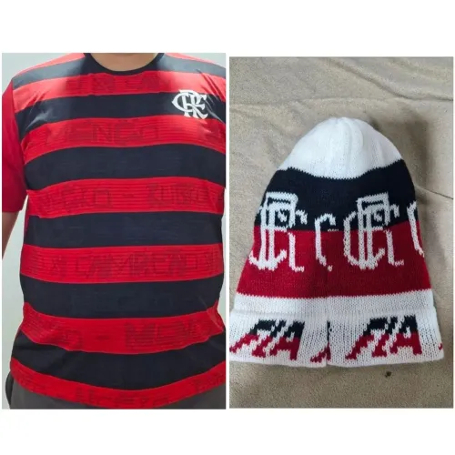 Toca e camisa Original do Flamengo (35,00 reais)
