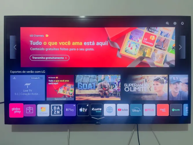 TV Smart preta 50 polegadas LG 4k UHD