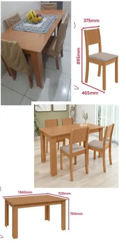 MESA DE JANTAR 4 LUGARES 