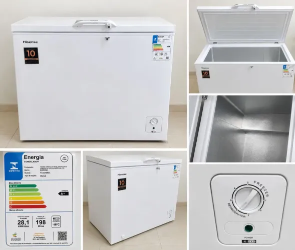 Freezer horizontal Hisense 198L 127V ? Econômico