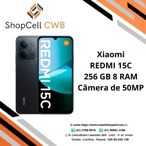 Xiaomi Redmi 15C 256 Gb c/ 8 Ram Global Novo e Lacrado Loja Fisica