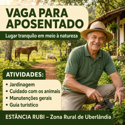 Oportunidade - Vaga para Aposentado - Area Rural