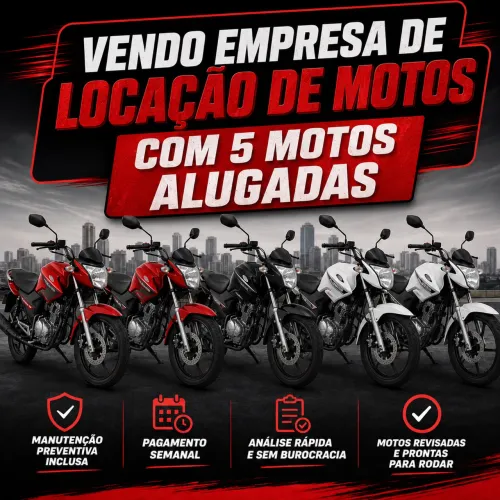 Vendo empresa de locação de motos , com motos já alugadas