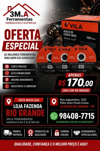 Disco de corte inox