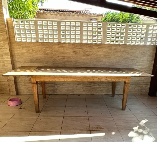 Mesa Madeira Maciça Extensível