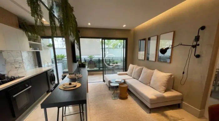 Apartamento 1 dormitório com varanda gourmet à venda com 45 m² por R$ 650.000 - Jardim Aqu