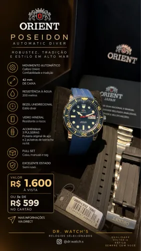 Orient Poseidon diver automático full set
