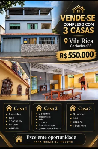 Vendo complexo 3 casas - SUPER OFERTA
