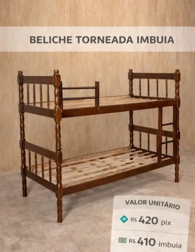 Cama de madeira maciça solteiro e de casal 