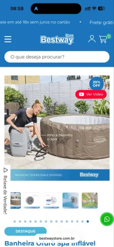 Jacuzzi Banheira Ofurô Spa Inflável