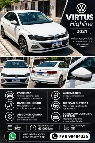 Volkswagen Virtus Highline 200 TSI 1.0 Flex 12V AUT 2021