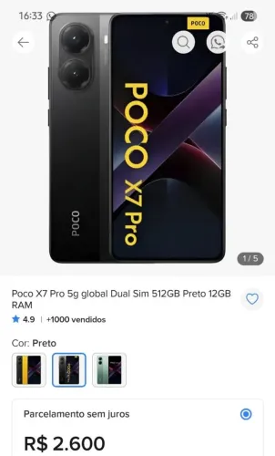 POCO X7 PRO 5G Dual Sim BLACK