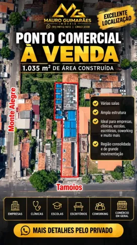 Imóvel para venda tem 1035 metros quadrados em Jurunas - Belém - PA