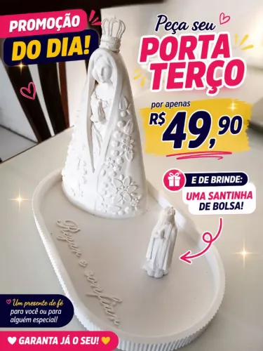 Santa porta terço 