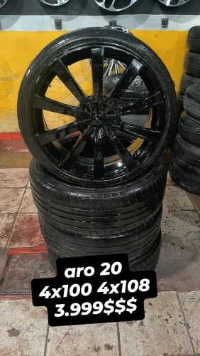aro 20 4x100 e 4x108 pneus 80%